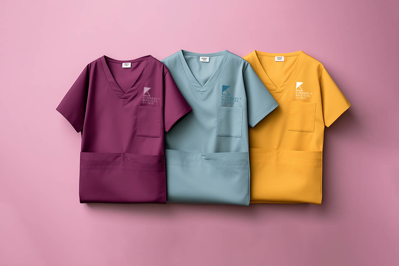 スクラブへのプリント加工