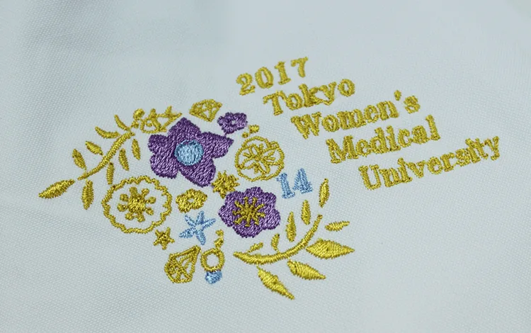 2017 Tokyo Women’s Medical University の刺繍（ディテール）