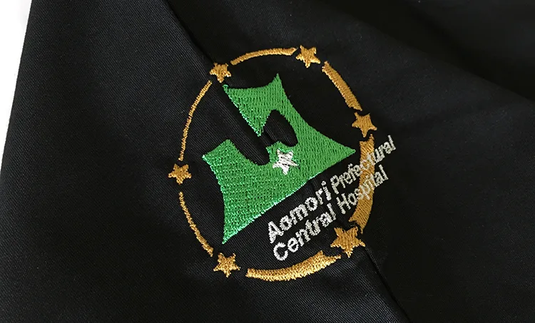 Aomori Prefectural Central Hospital の刺繍（ディテール）