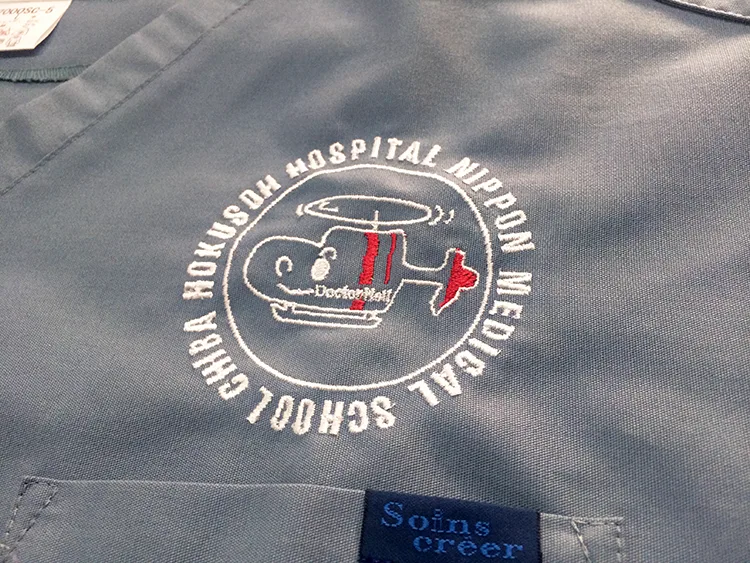 CHIBA HOKUSOH HOSPITAL Team Dental の刺繍（ディテール）
