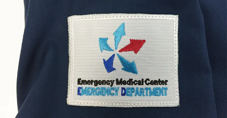 Emergency Medical Center の刺繍（ディテール）