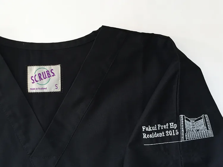 Fukui Pref Hp Resident 2015 の刺繍（ディテール）