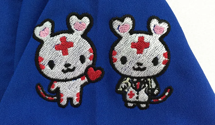 Fukushima Red Cross Hospital の刺繍（ディテール）