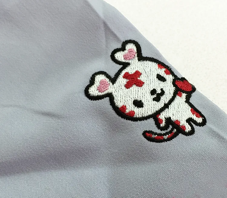 Fukushima Red Cross Hospital の刺繍（白衣・スクラブへの着用イメージ）