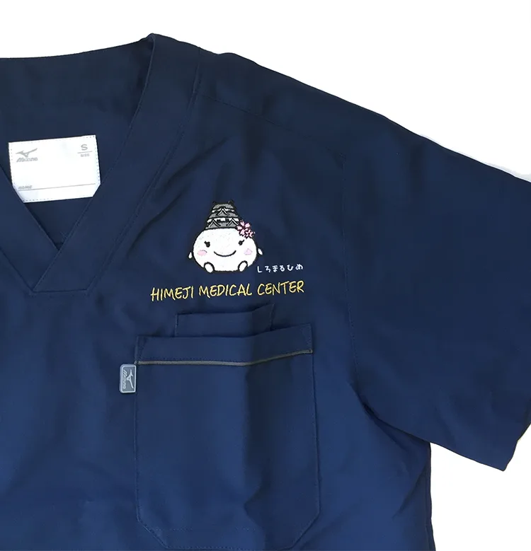 HIMEJI MEDICAL CENTER の刺繍（ディテール）