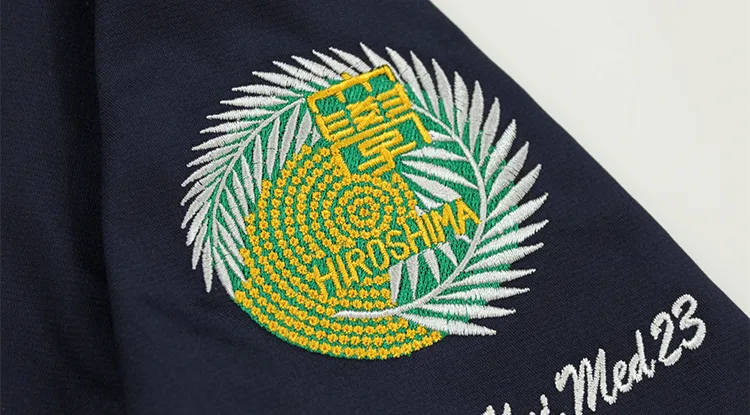 Hiroshima Univ. Med 23 の刺繍（ディテール）