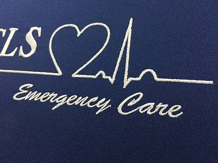 ICLS Emergency Care の刺繍（ディテール）