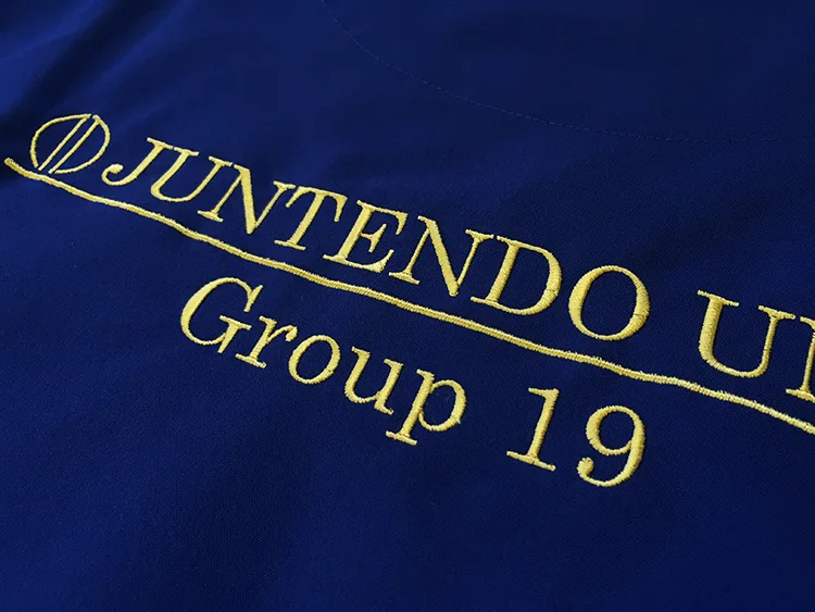 JUNTENDO UNIV. Group 19 の刺繍（ディテール）