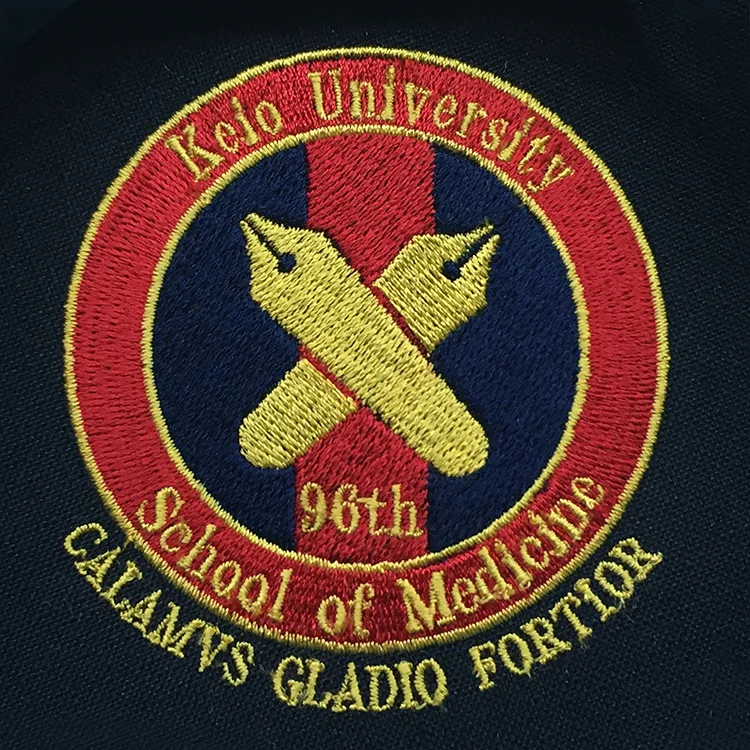 Keio University School of Medicine 96th のエンブレム・校章。医療スクラブ・白衣に施した刺繍の実績