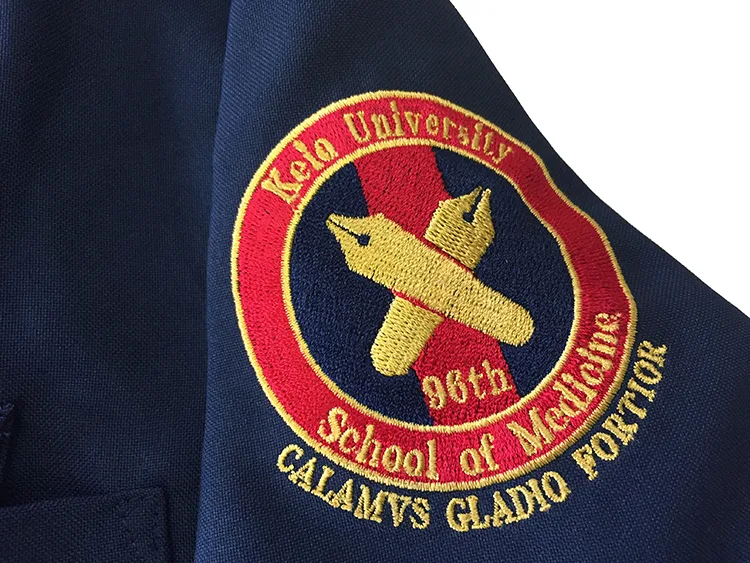 Keio University School of Medicine 96th の刺繍（ディテール）