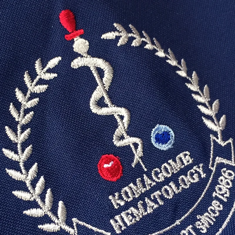 KOMAGOME HEMATOROGY の刺繍（ディテール）
