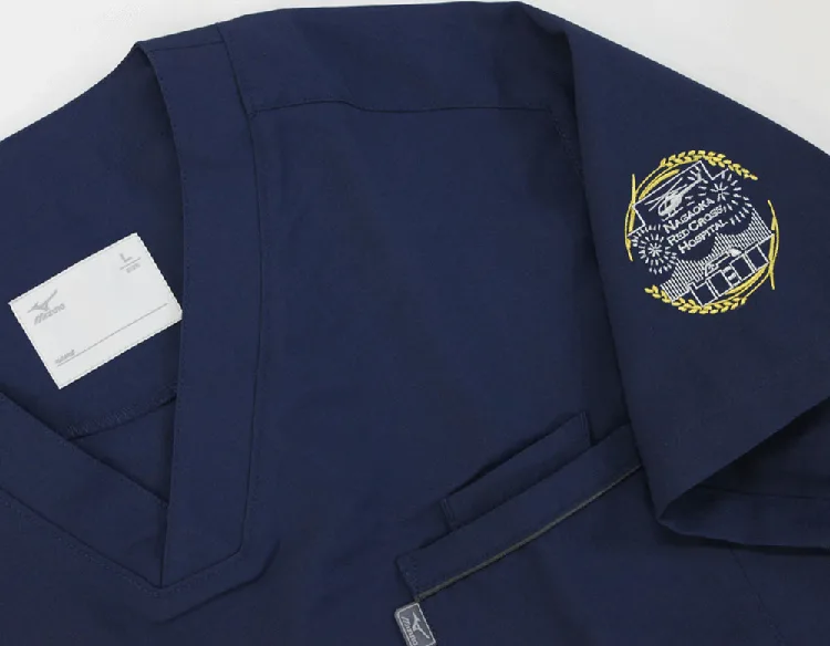 NAGAOKA RED CROSS HOSPITAL の刺繍（ディテール）