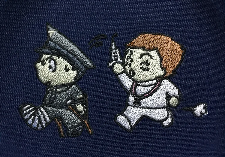 National Defense Academy Medical Team のキャラクター・人物。医療スクラブ・白衣に施した刺繍の実績