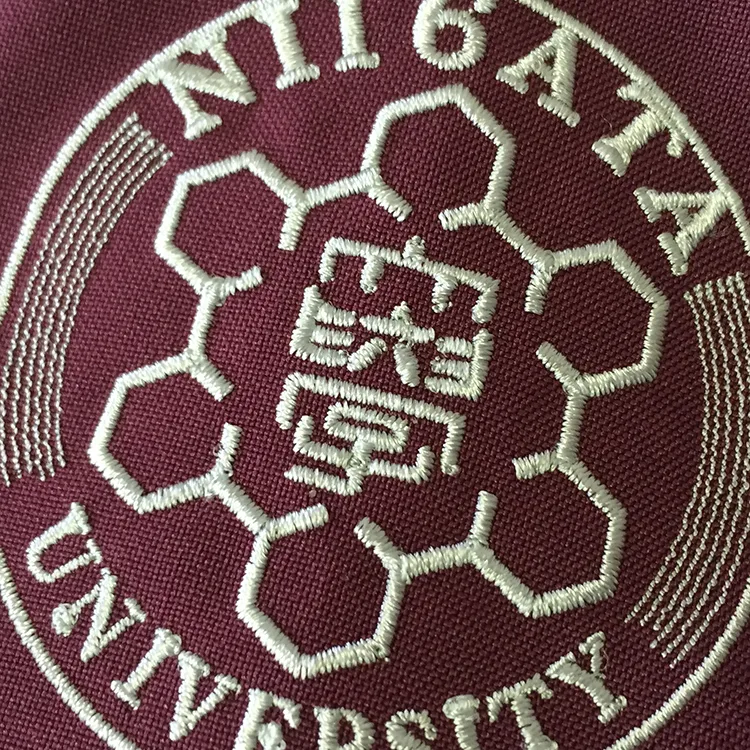 NII6TA UNIVERSITY の刺繍（白衣・スクラブへの着用イメージ）