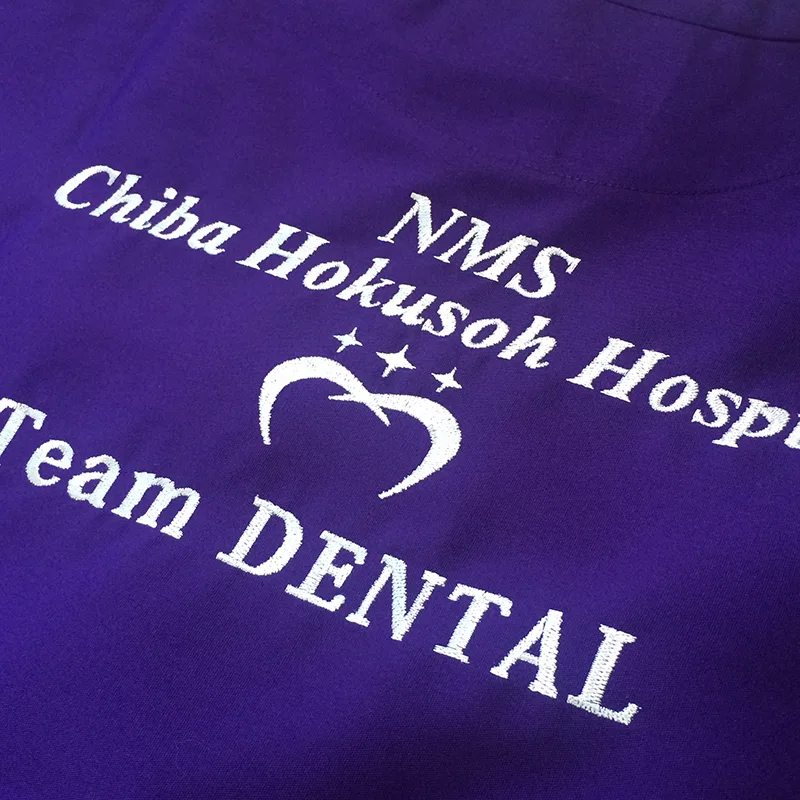 NMS / CHIBA HOKUSOH HOSPITAL Team Dental の刺繍（ディテール）