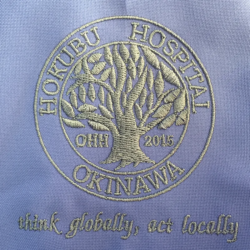 OKINAWA HOKUBU HOSPITAL の刺繍（ディテール）