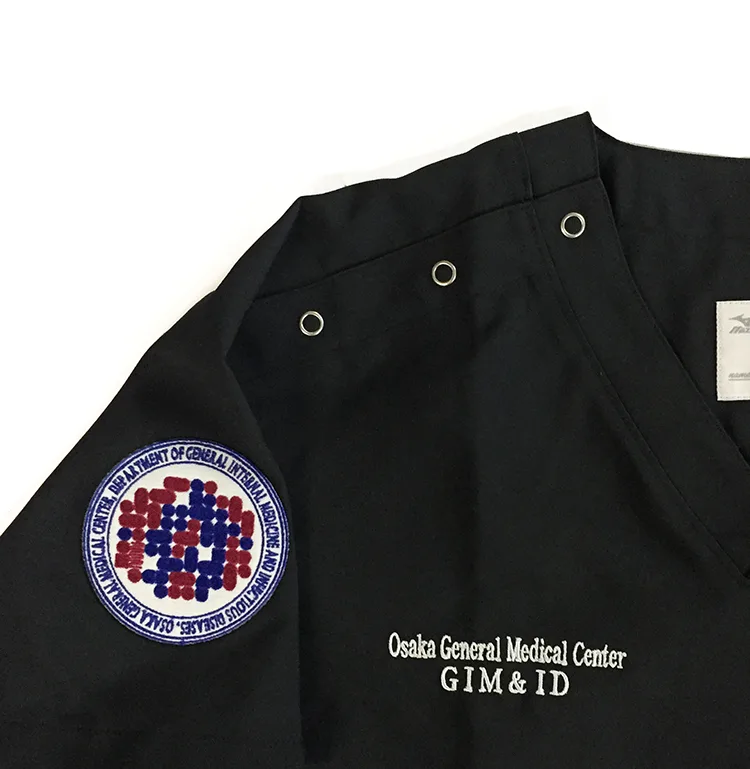 OSAKA GENERAL MEDICAL CENTER の刺繍（ディテール）