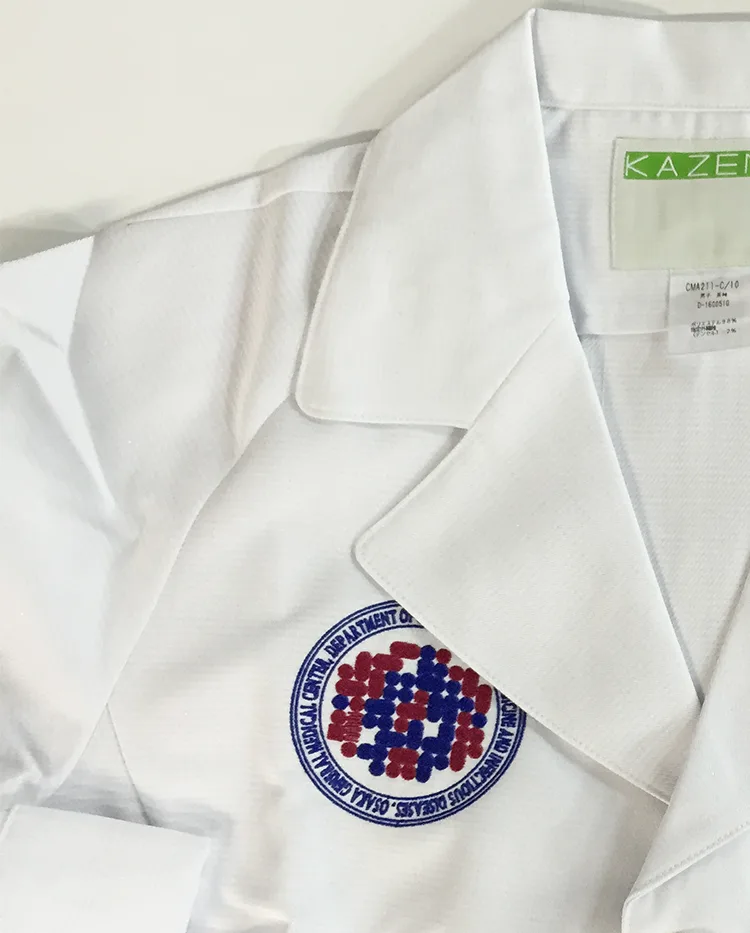 OSAKA GENERAL MEDICAL CENTER の刺繍（白衣・スクラブへの着用イメージ）