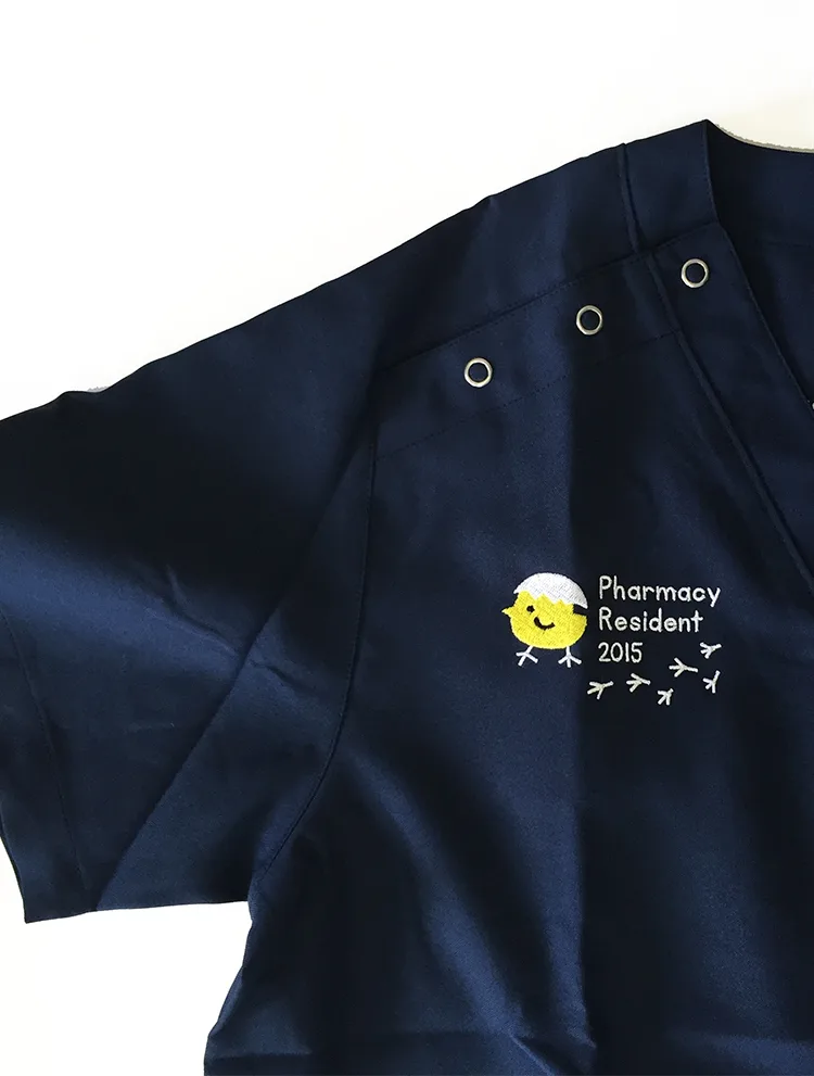 Pharmacy Resident 2015 の刺繍（ディテール）