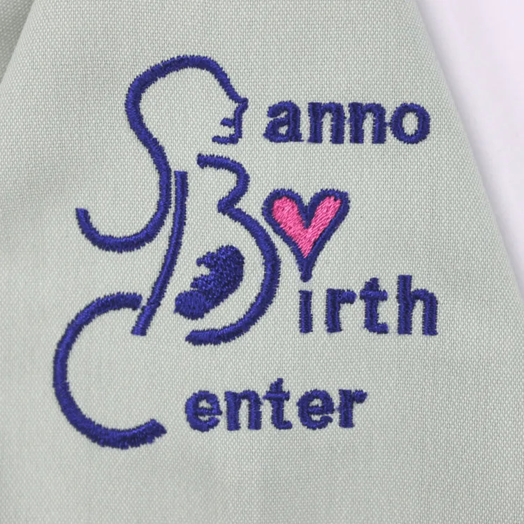 Sanno Birth Center の刺繍（ディテール）