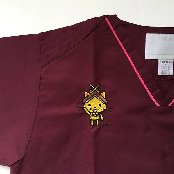 Shimane University Pediatrics の刺繍（ディテール）