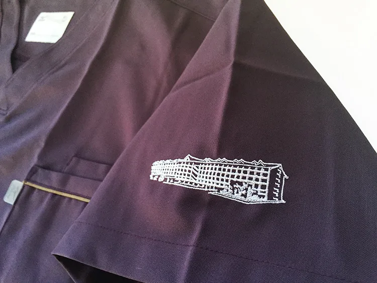 TENRI HOSPITAL の刺繍（ディテール）