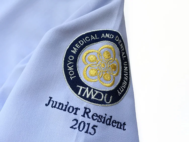 TMDU Junior Resident 2015 の刺繍（ディテール）