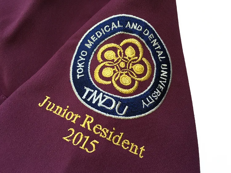 TMDU Junior Resident 2015 の刺繍（ディテール）