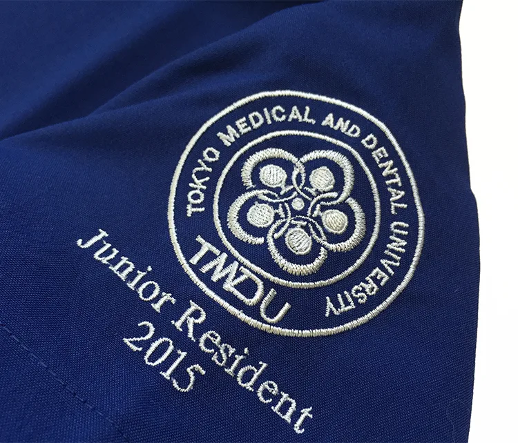 TMDU Junior Resident 2015 の刺繍（ディテール）