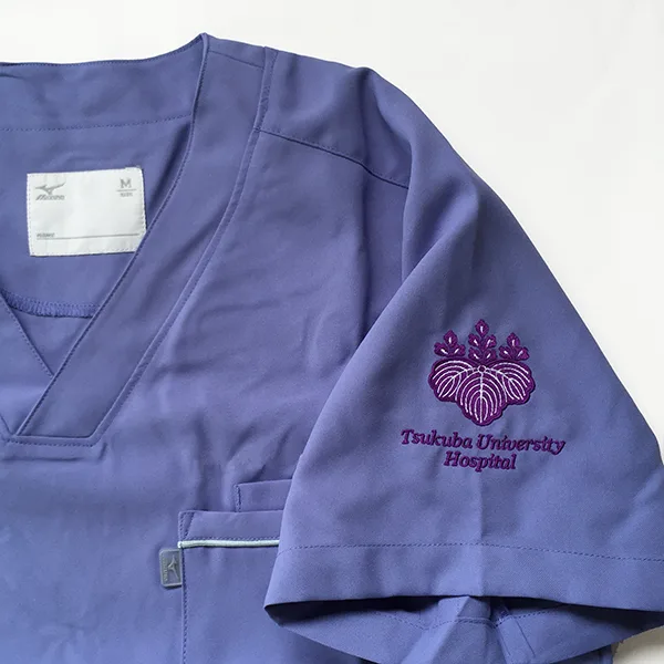 Tsukuba University Hospital の刺繍（ディテール）