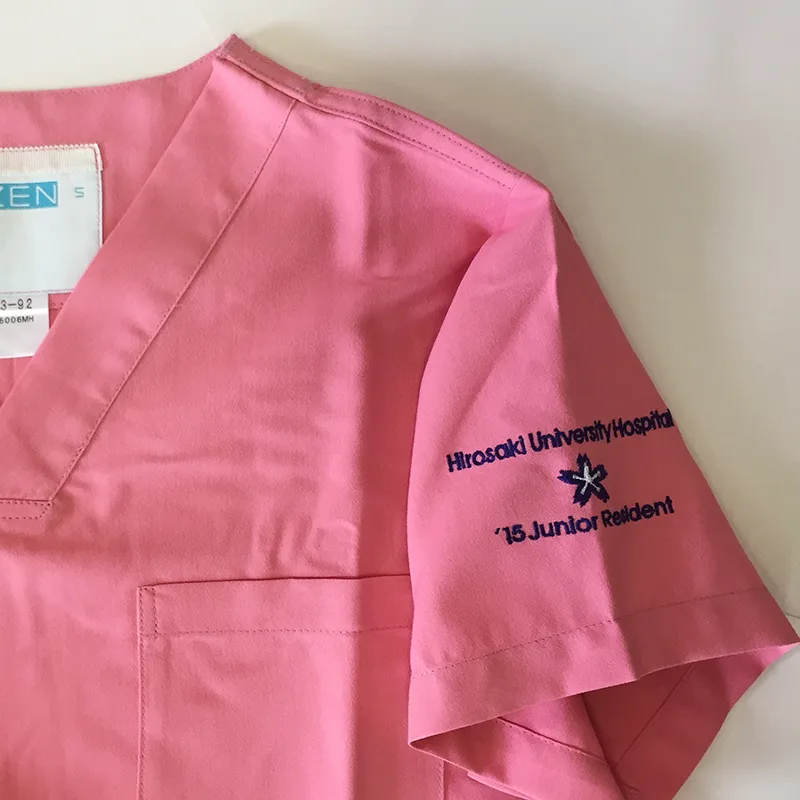 Hirosaki University Hospital ’15 Junior Resident の刺繍（ディテール）