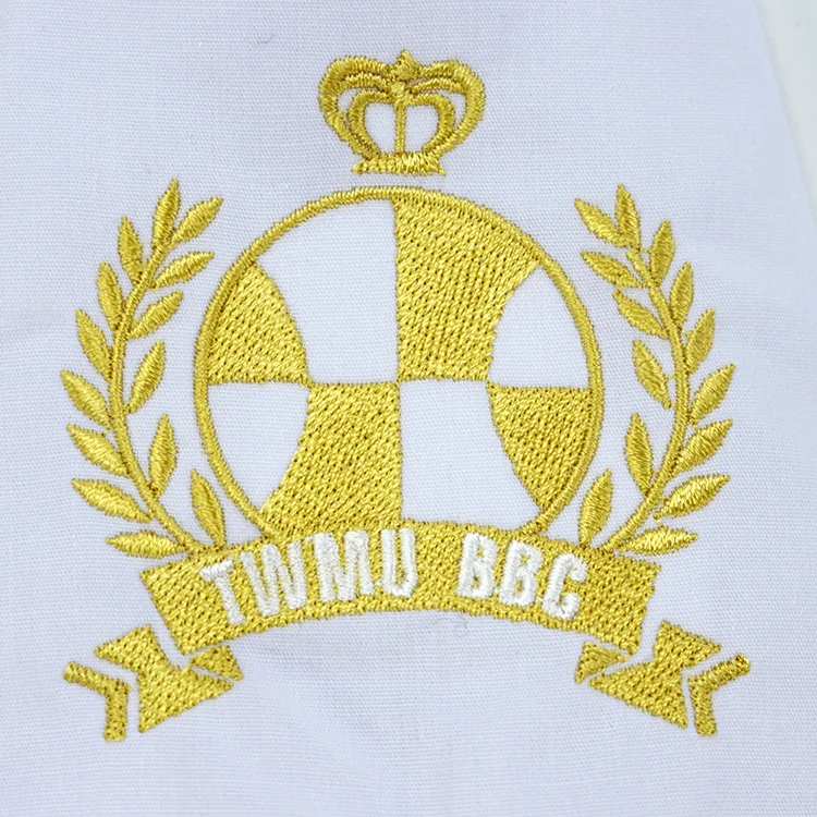 TWMU BBC のエンブレム・オリジナルロゴ。医療スクラブ・白衣に施した刺繍の実績