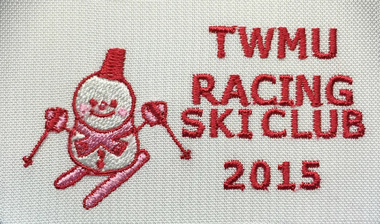 TWMU RACING SKI CLUB 2015 のオリジナルロゴ・キャラクター。医療スクラブ・白衣に施した刺繍の実績