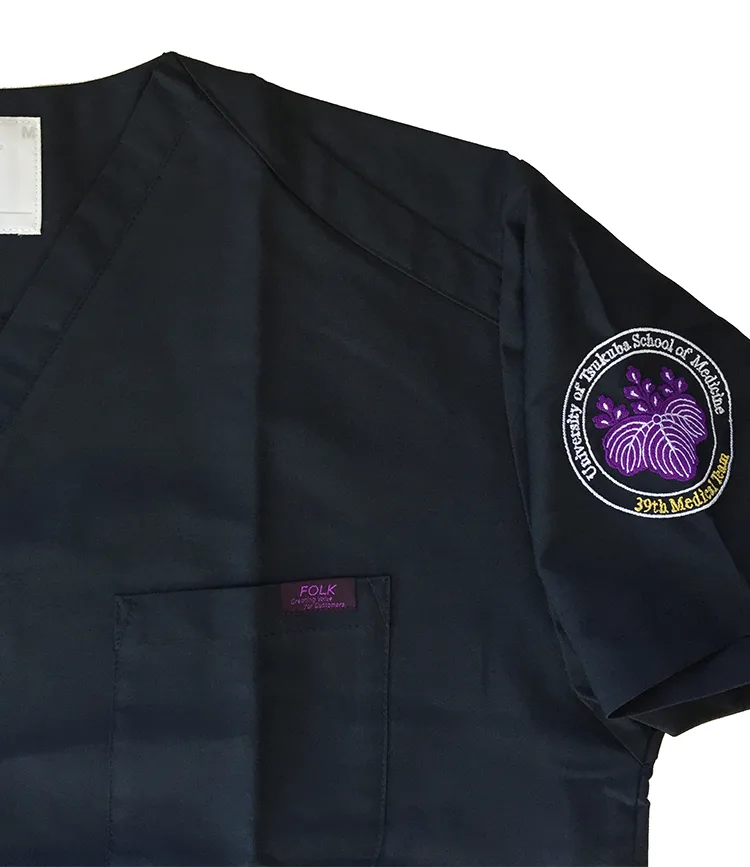 University of Tsukuba School of Medicine 39th Medical Team の刺繍（ディテール）