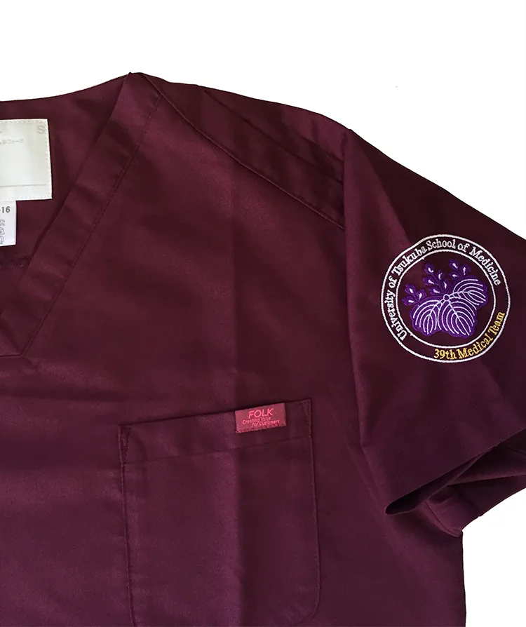 University of Tsukuba School of Medicine 39th Medical Team の刺繍（ディテール）