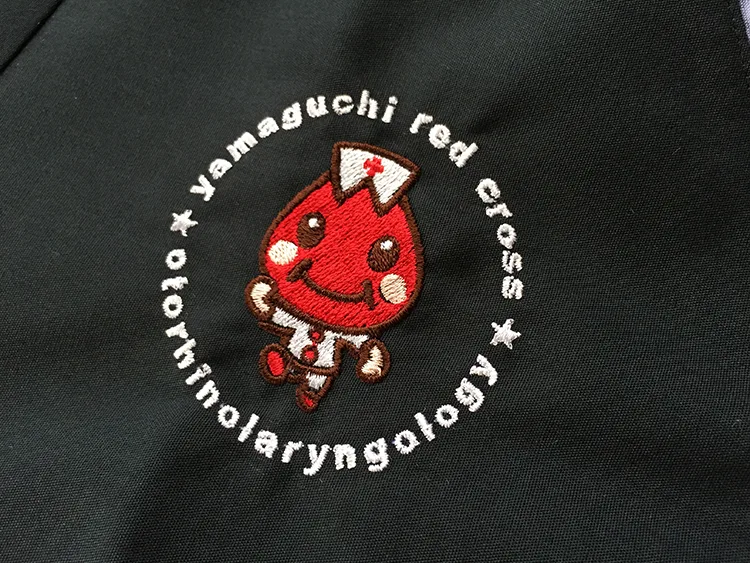 Yamaguchi Red Cross の刺繍（ディテール）