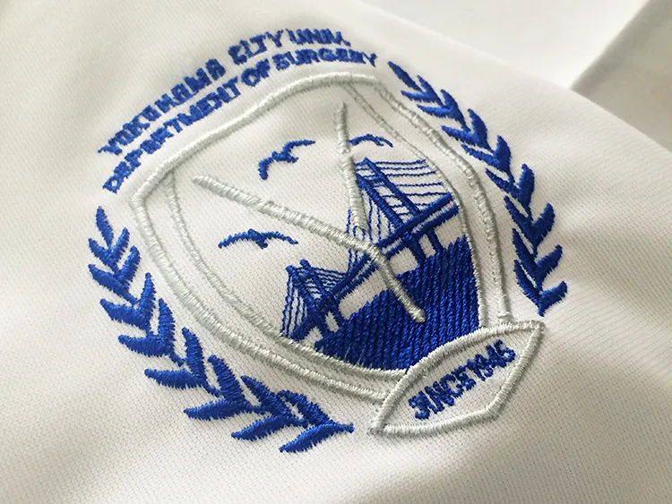 YOKOHAMA CITY UNIV.  DEPARTMENT OF SURGERY の刺繍（ディテール）