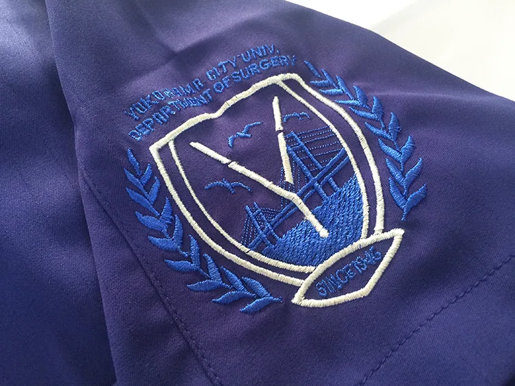 YOKOHAMA CITY UNIV.  DEPARTMENT OF SURGERY の刺繍（ディテール）