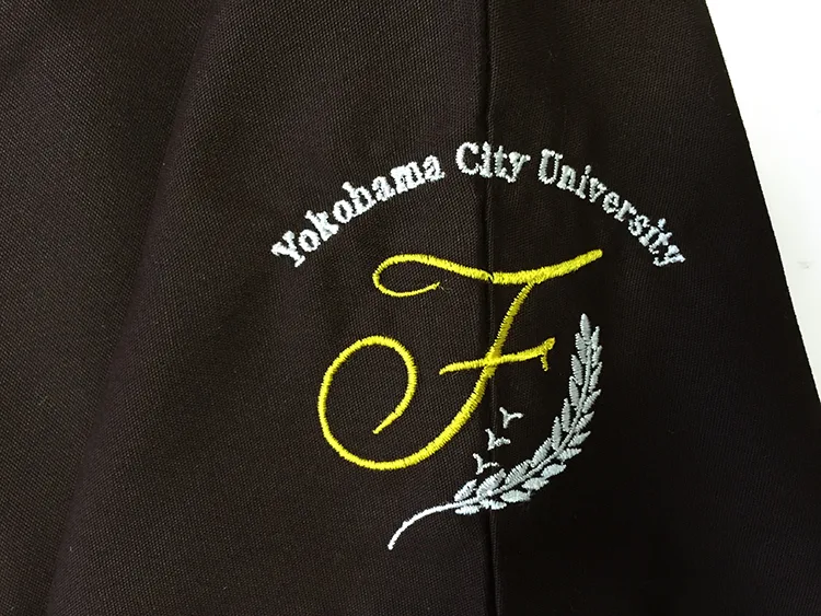 Yokohama City UniversIty F の刺繍（ディテール）
