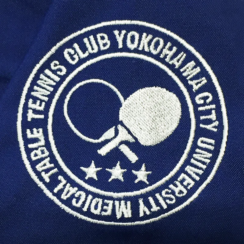 YOKOHAMA CITY UNIVERSITY MEDICAL TABLE TENNIS CLUB のオリジナルロゴ・星。医療スクラブ・白衣に施した刺繍の実績