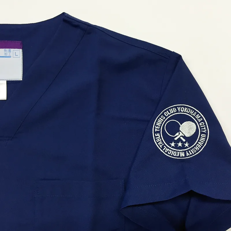 YOKOHAMA CITY UNIVERSITY MEDICAL TABLE TENNIS CLUB の刺繍（ディテール）
