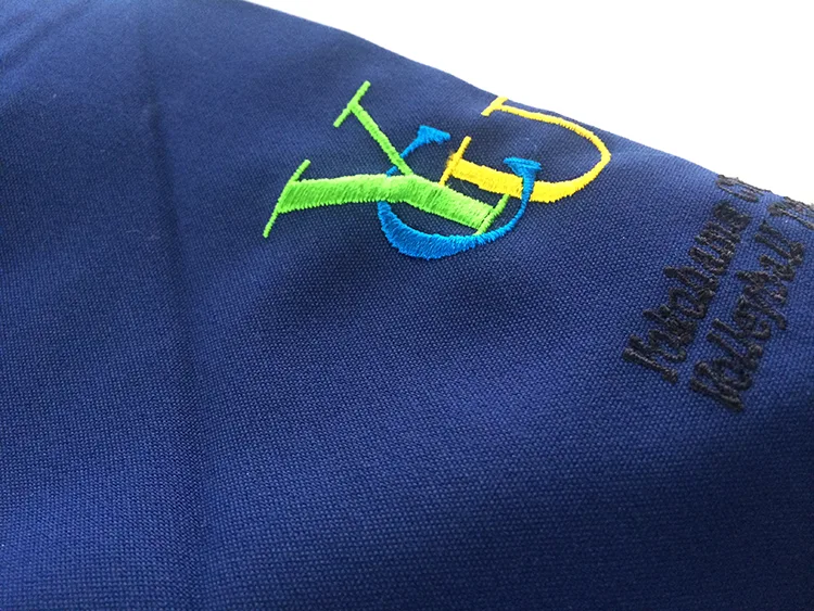 Yokohama City University Volleyball Team の刺繍（白衣・スクラブへの着用イメージ）