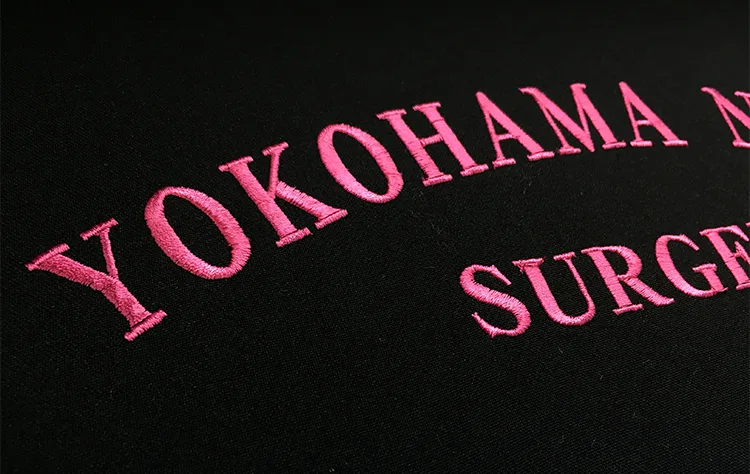 YOKOHAMA NUMBU SURGERY の刺繍（ディテール）