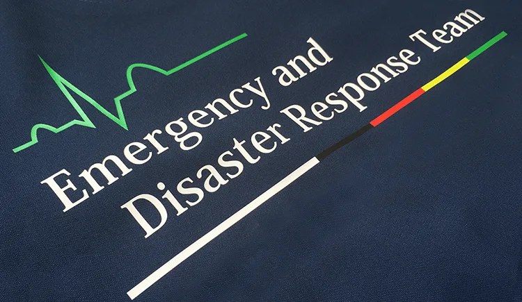 Emergency and Disaster Response Team のプリント（ディテール）