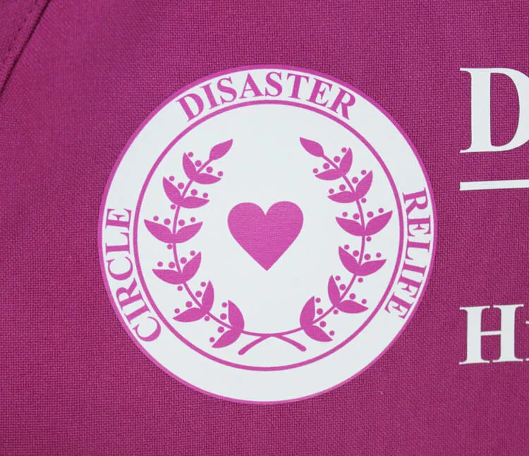 Japanese Red Cross Hirosima College of Nursing Disaster Relief Circle のプリント（ディテール）